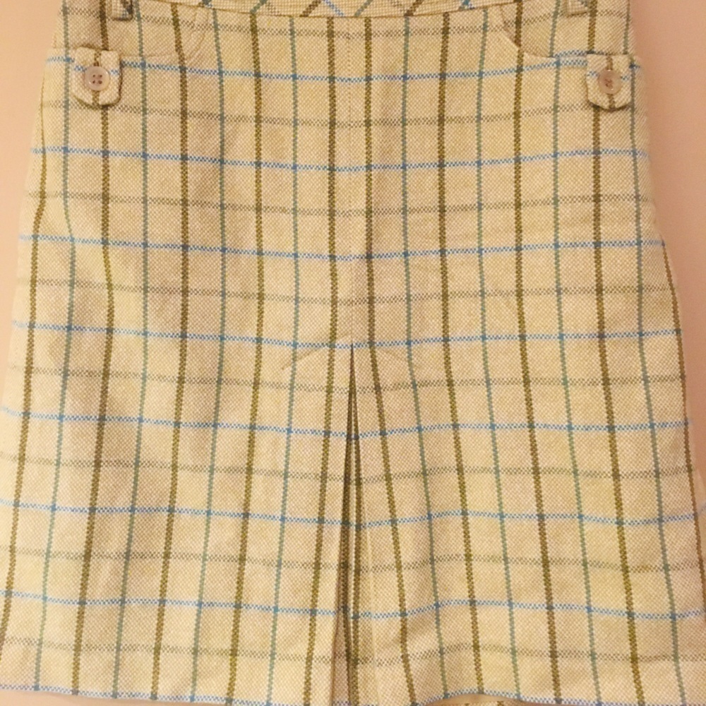Ann Taylor Loft Green Plaid Skirt